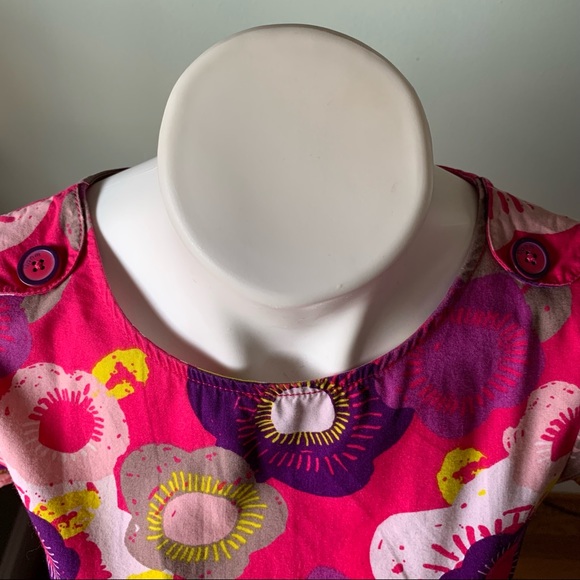 Girl's Du Pareil au même "Jolydress" Floral Pattern Short Sleeve Shift Dress - Picture 7 of 10